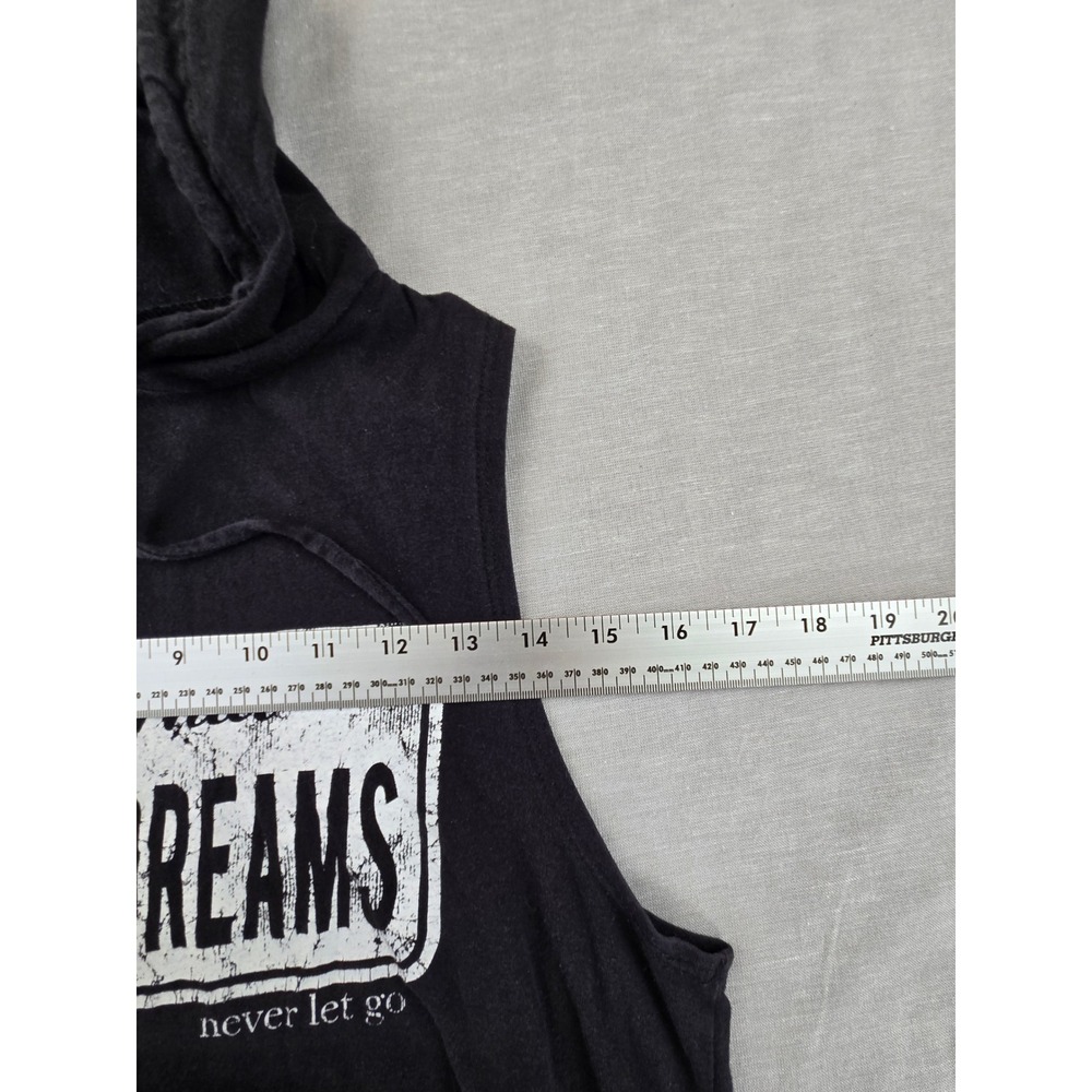 Purple Snow Women Black California City of Dreams Sleeveless Hoodie Graphic Top - Picture 4 of 10